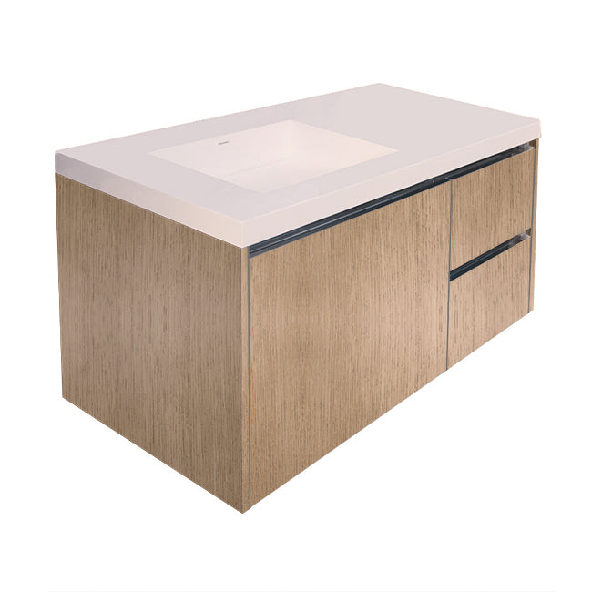 Lacava Kubista 48" Wall-Mount Under Counter Vanity - Left by Lacava
