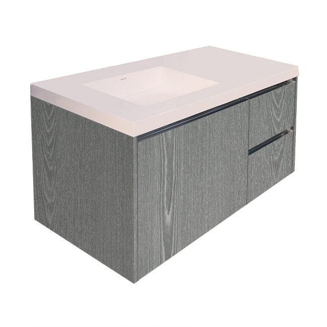 Lacava Kubista 48" Wall-Mount Under Counter Vanity - Left by Lacava