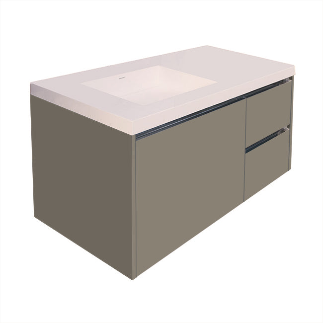 Lacava Kubista 48" Wall-Mount Under Counter Vanity - Left by Lacava