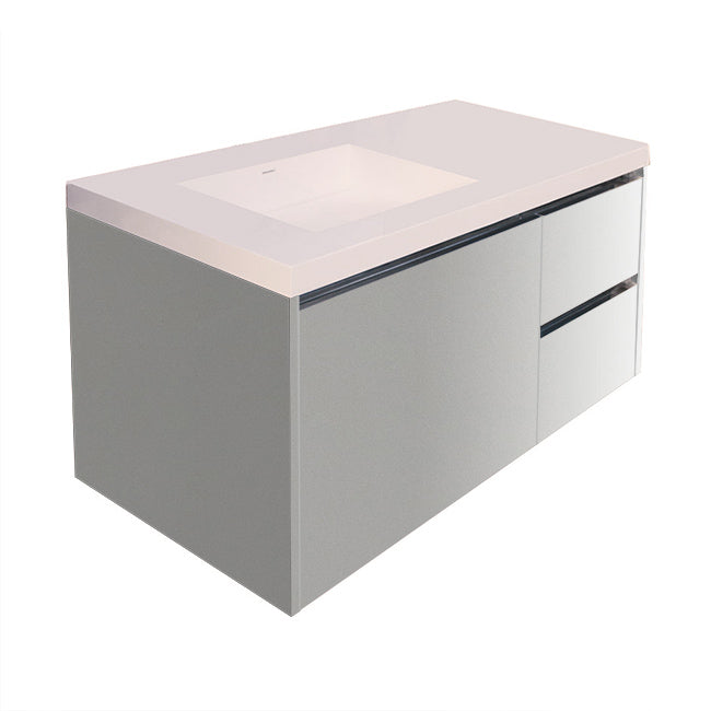 Lacava Kubista 48" Wall-Mount Under Counter Vanity - Left by Lacava