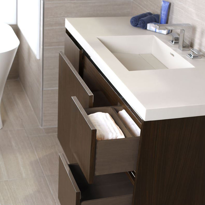 gray zebra vanity