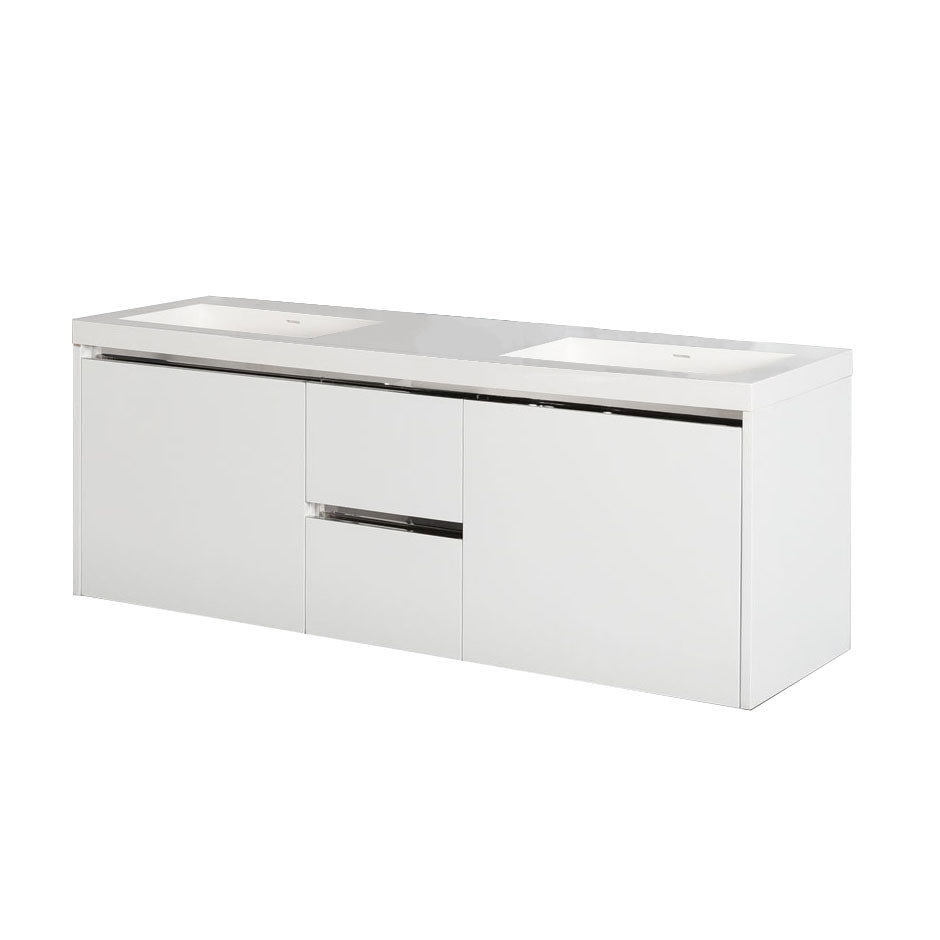 Lacava Kubista 60" Wall-Mount Under Counter Vanity
