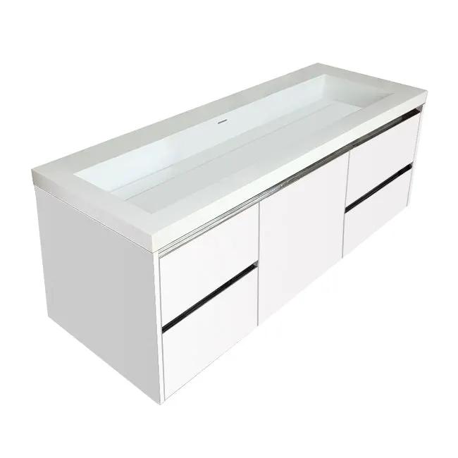 Lacava Kubista 60" Wall-Mount Under Counter Vanity by Lacava