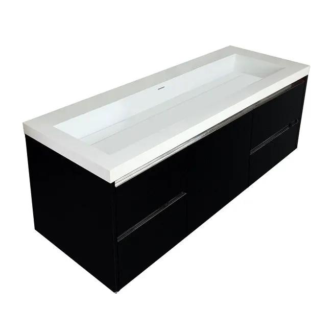 Lacava Kubista 60" Wall-Mount Under Counter Vanity by Lacava