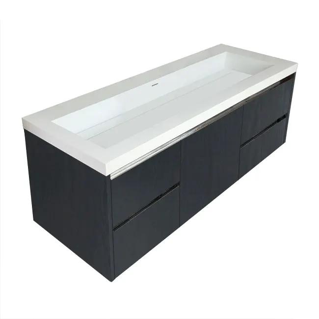 Lacava Kubista 60" Wall-Mount Under Counter Vanity by Lacava