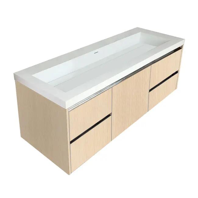 Lacava Kubista 60" Wall-Mount Under Counter Vanity by Lacava