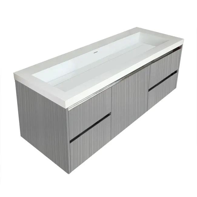 Lacava Kubista 60" Wall-Mount Under Counter Vanity by Lacava