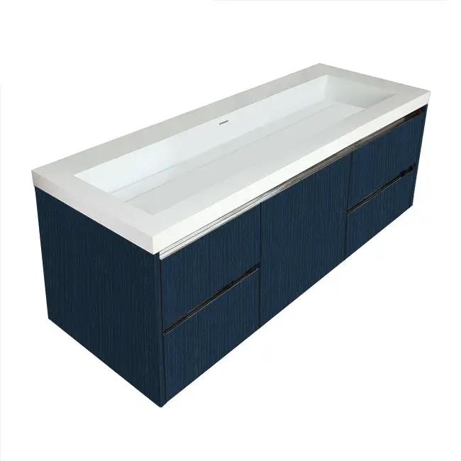 Lacava Kubista 60" Wall-Mount Under Counter Vanity by Lacava