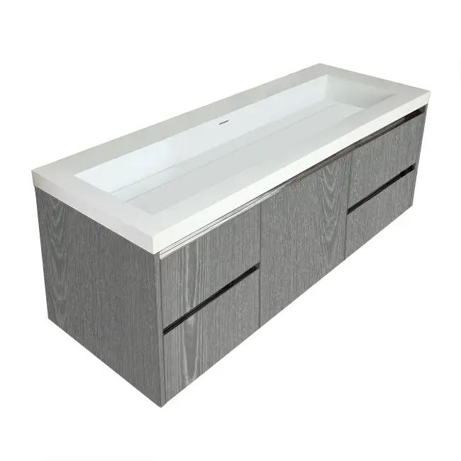 Lacava Kubista 60" Wall-Mount Under Counter Vanity by Lacava