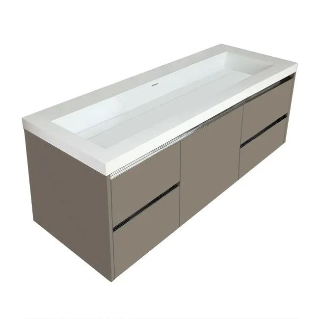 Lacava Kubista 60" Wall-Mount Under Counter Vanity by Lacava