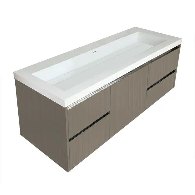 Lacava Kubista 60" Wall-Mount Under Counter Vanity by Lacava