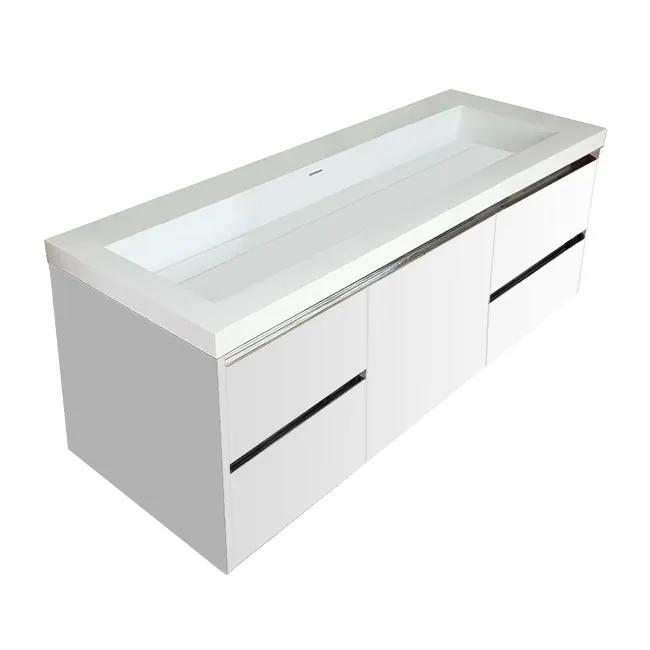 Lacava Kubista 60" Wall-Mount Under Counter Vanity by Lacava