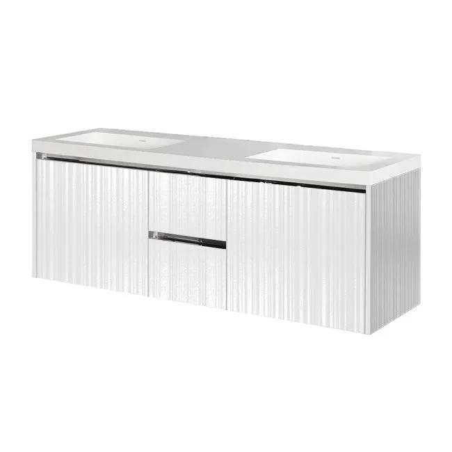 Lacava Kubista 60" Wall-Mount Under Counter Vanity by Lacava