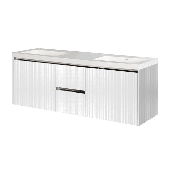 Lacava Kubista 60" Wall-Mount Under Counter Vanity