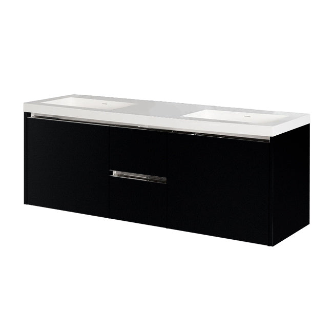 Lacava Kubista 60" Wall-Mount Under Counter Vanity by Lacava
