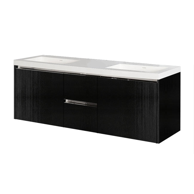Lacava Kubista 60" Wall-Mount Under Counter Vanity by Lacava