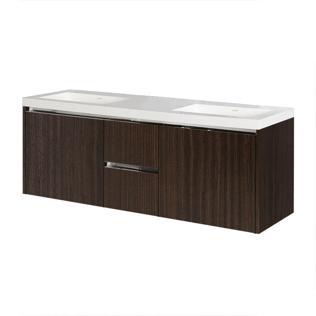 Lacava Kubista 60" Wall-Mount Under Counter Vanity by Lacava