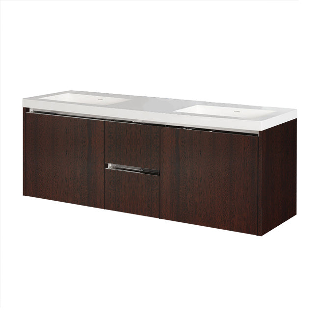 Lacava Kubista 60" Wall-Mount Under Counter Vanity by Lacava
