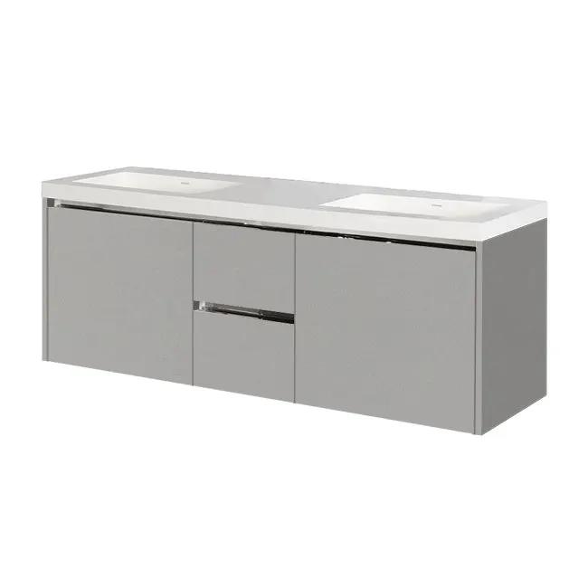 Lacava Kubista 60" Wall-Mount Under Counter Vanity by Lacava