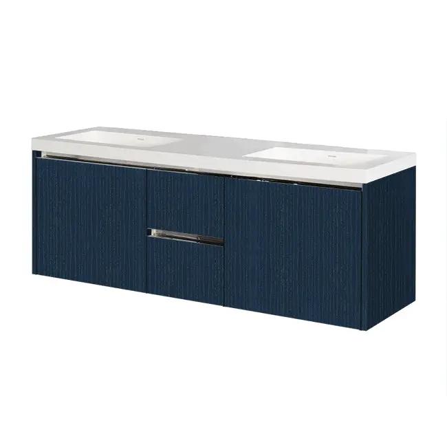 Lacava Kubista 60" Wall-Mount Under Counter Vanity by Lacava
