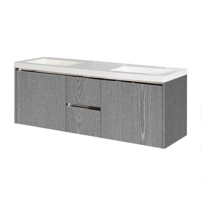 Lacava Kubista 60" Wall-Mount Under Counter Vanity by Lacava