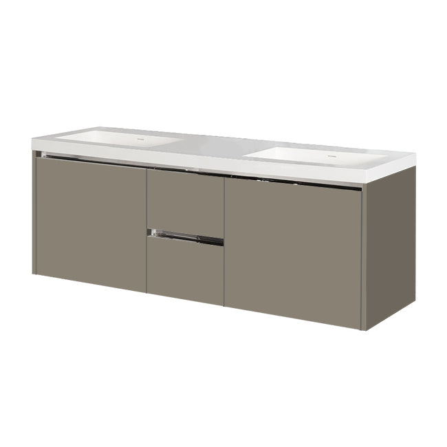 Lacava Kubista 60" Wall-Mount Under Counter Vanity by Lacava