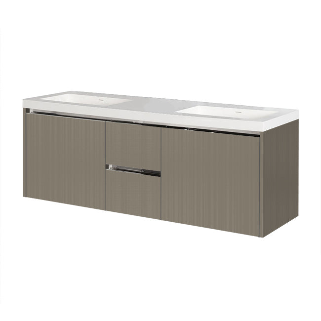Lacava Kubista 60" Wall-Mount Under Counter Vanity by Lacava