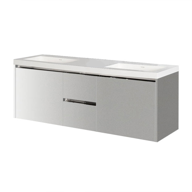Lacava Kubista 60" Wall-Mount Under Counter Vanity by Lacava