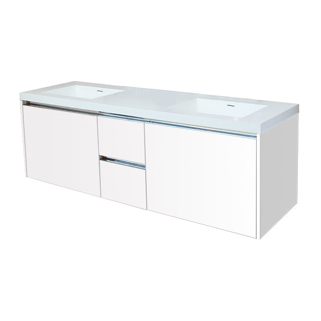Lacava Kubista 72" Wall-Mount Under Counter Vanity by Lacava