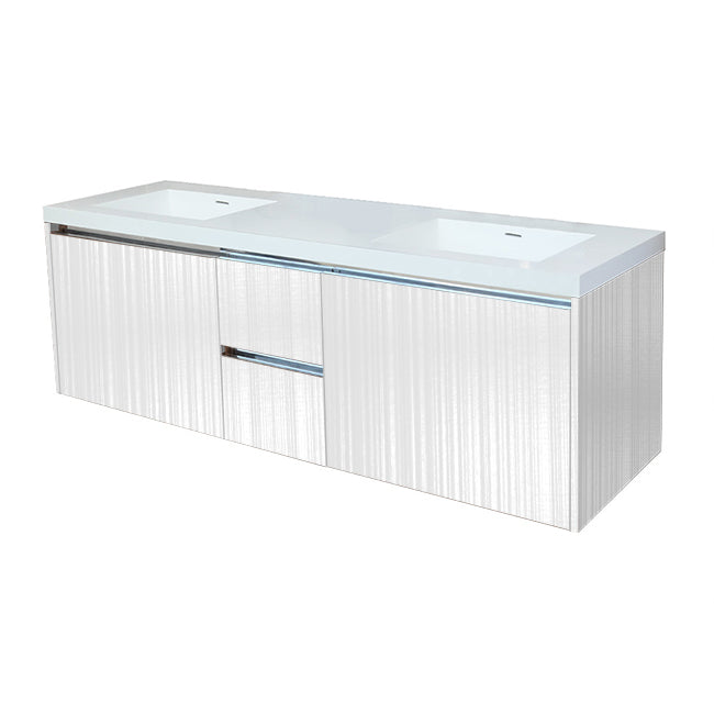 Lacava Kubista 72" Wall-Mount Under Counter Vanity by Lacava