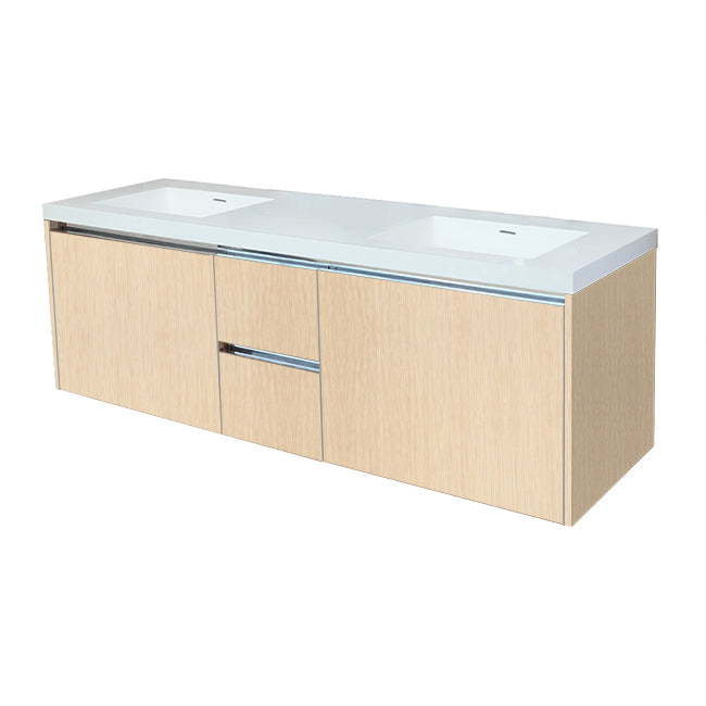Lacava Kubista 72" Wall-Mount Under Counter Vanity by Lacava