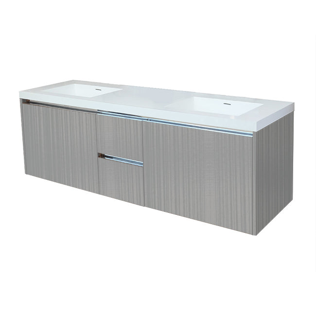 Lacava Kubista 72" Wall-Mount Under Counter Vanity by Lacava