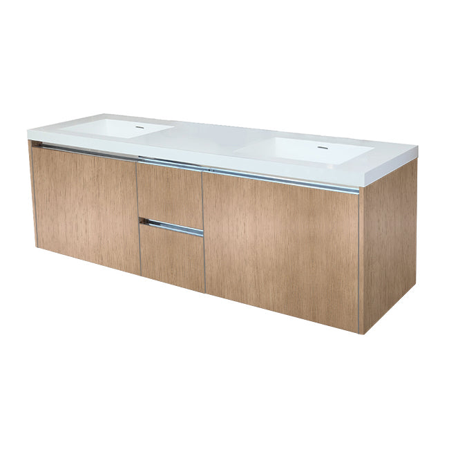 Lacava Kubista 72" Wall-Mount Under Counter Vanity by Lacava