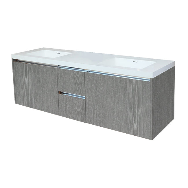Lacava Kubista 72" Wall-Mount Under Counter Vanity by Lacava