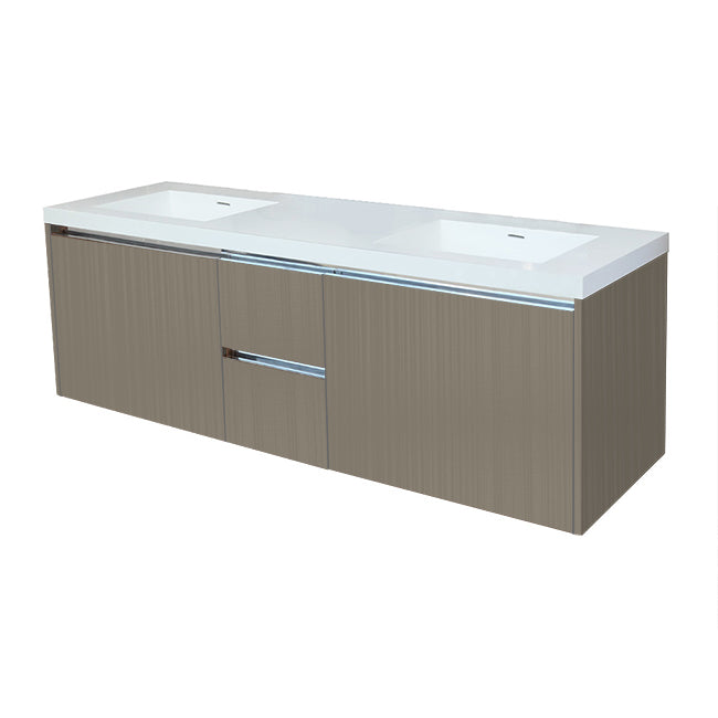 Lacava Kubista 72" Wall-Mount Under Counter Vanity by Lacava