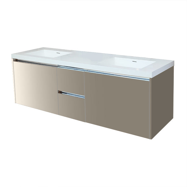 Lacava Kubista 72" Wall-Mount Under Counter Vanity by Lacava