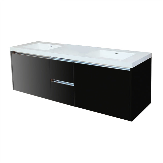 Lacava Kubista 72" Wall-Mount Under Counter Vanity by Lacava