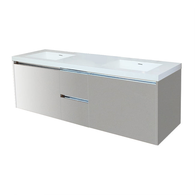 Lacava Kubista 72" Wall-Mount Under Counter Vanity by Lacava
