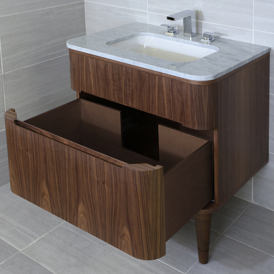 natural walnut vanity