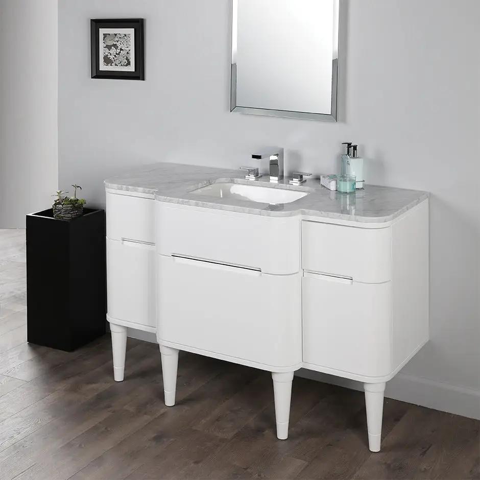 matte white vanity