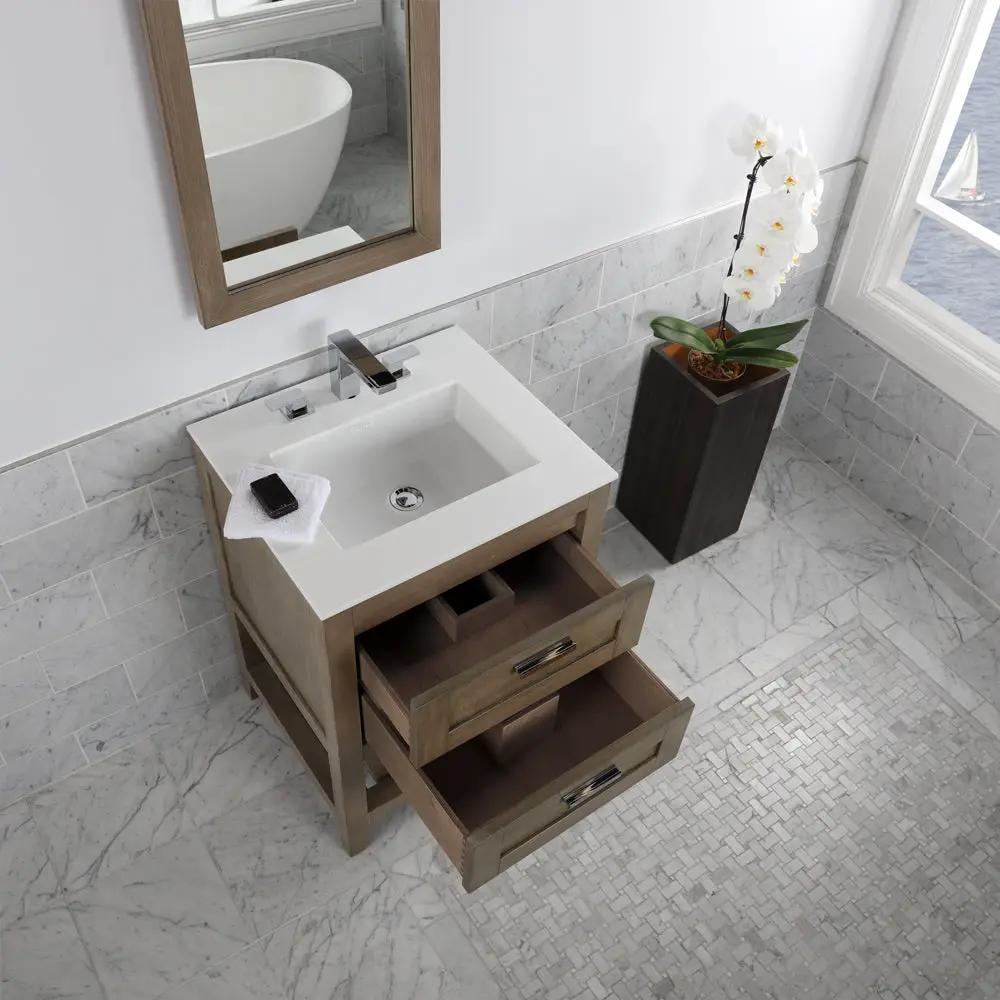 weathered oak vanity