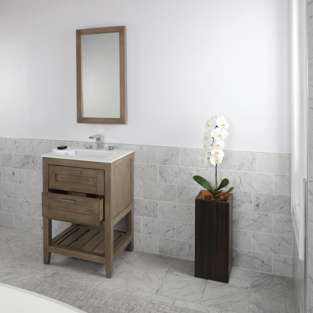 weathered oak vanity