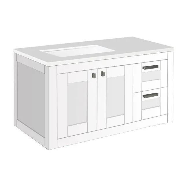 Lacava Stile 36" Wall-Mount Under-Counter Vanity - Left by Lacava