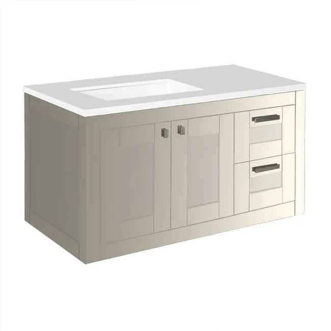 Lacava Stile 36" Wall-Mount Under-Counter Vanity - Left by Lacava