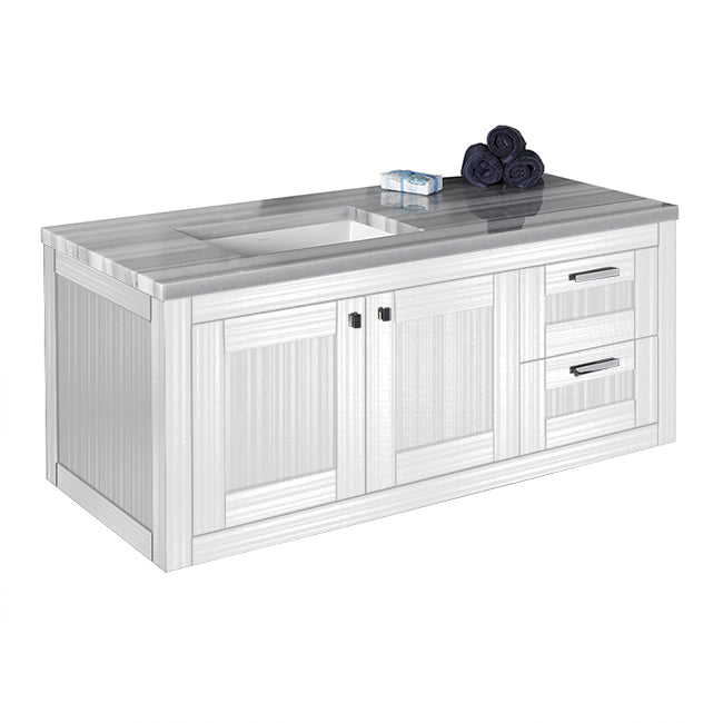 Lacava Stile 48" Wall-Mount Under-Counter Vanity - Left