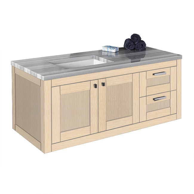 Lacava Stile 48" Wall-Mount Under-Counter Vanity - Left