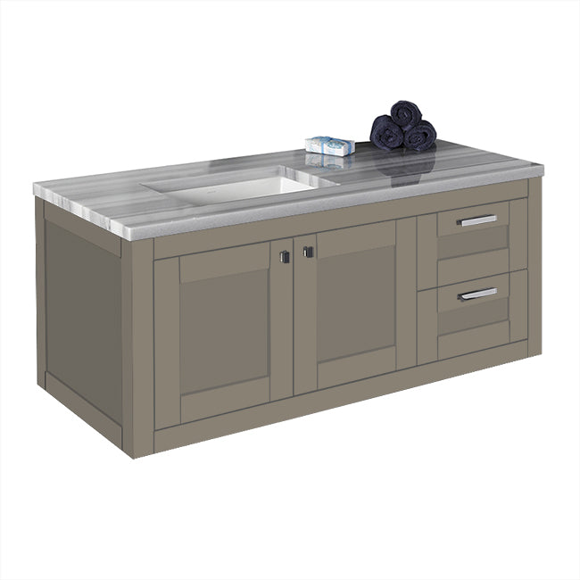 Lacava Stile 48" Wall-Mount Under-Counter Vanity - Left
