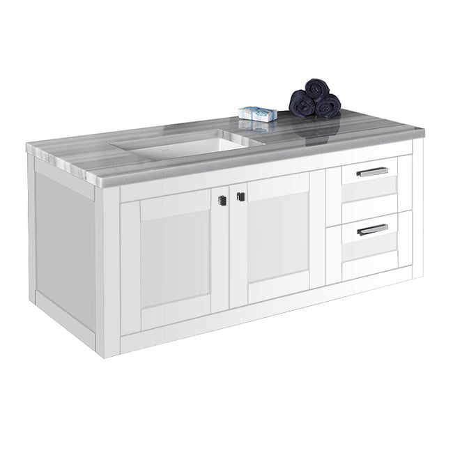 Lacava Stile 48" Wall-Mount Under-Counter Vanity - Left