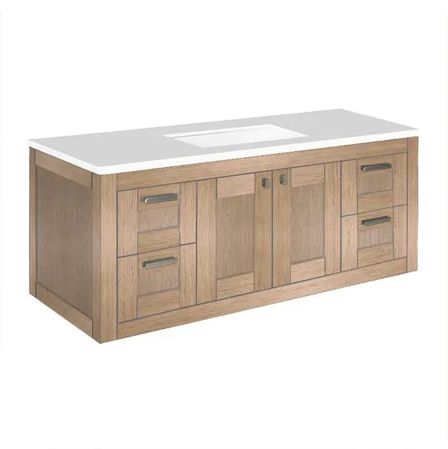 Lacava Stile 60" Wall-Mount Under-Counter Double Vanity by Lacava