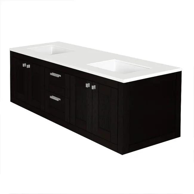 Lacava Stile 60" Wall-Mount Under-Counter Double Vanity by Lacava